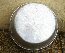 bassine  en  aluminium,  vintage