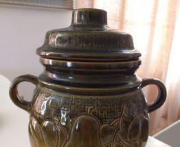 Pot couvert céramique 1970 vintage 