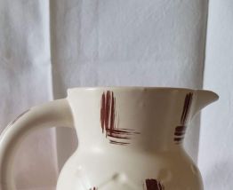 Pichet en céramique Poet Laval France modèle "résille"