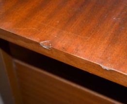 Bureau scandinave vintage pieds compas