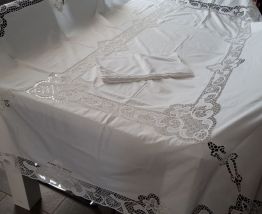 Nappe Coton Et Dentelle Faite Main De Burano