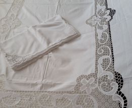 Nappe Coton Et Dentelle Faite Main De Burano