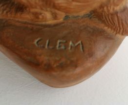 sculpture en terre cuite signée CLEM