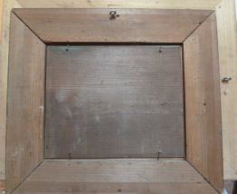 Huile sur bois 42 x 38 cm, bateaux amarrés bord de rivière