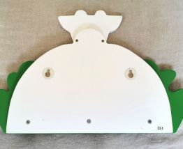 Porte manteau en bois motif vache 