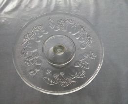 Plat présentoir à tartes et gâteaux en verre sur pied