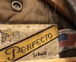 Perfecto Schott 1989 marron signé 