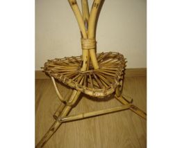 porte plante rotin tripode