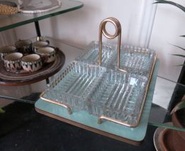 Set Apéritif plateau formica vintage 50s 