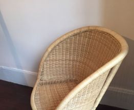 Fauteuil en Osier vintage