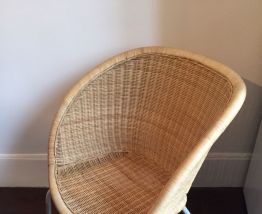 Fauteuil en Osier vintage