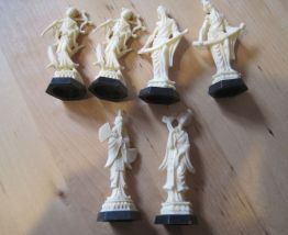 6 figurines 1970 café Maurice  en plastique  