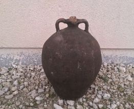 Pot ´´Amphoré ´ Ancien Terre Cuite Noire