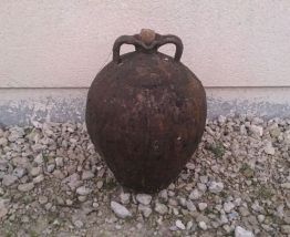 Pot ´´Amphoré ´ Ancien Terre Cuite Noire