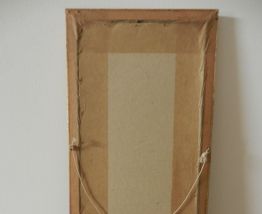 tapisserie canevas vintage encadrée fleurs roses et bleues