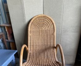 Rocking-chair chair en rotin  osier