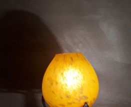 petite lampe  veilleuse art deco   fer forge