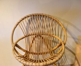 Fauteuil coquille rotin adulte