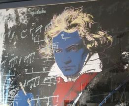 Affiche Beetoven Pop Art encadré 