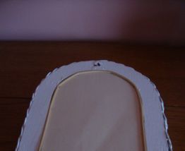 Miroir Vintage en rotin blanc (années 70)