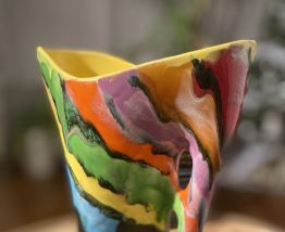 vase vintage peint main