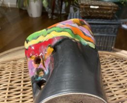 vase vintage peint main