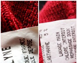 Petite maille rouge col épaule