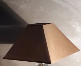 lampe pied en verre cristal 1970   quelques 