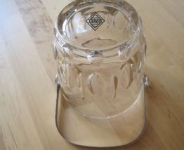 seau a glace en verre de pub Renault vintage 