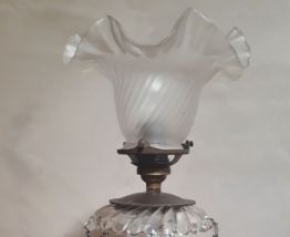 lampe fer forge et cristal  1920  