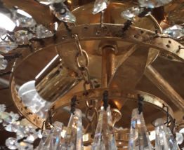 lustre cristal a pampilles 40cm  ,  1970    ,6