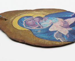Icône byzantine sur ardoise