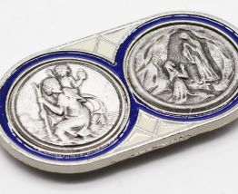 Plaque métal saint Christophe