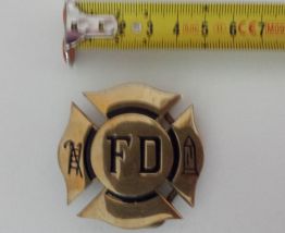 Boucle de ceinture vintage FD (pompiers) USA années 70" uniq
