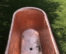 Baignoire en cuivre étamé