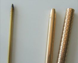Stylo miniature doré métal vintage "305"