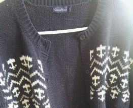 Gilet vintage bleu marine