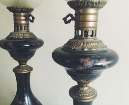 Paire lampes Napoléon III