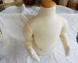 Mannequin buste enfant articulé bois/coton