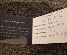 Pendentif perle de culture, chaine en argent