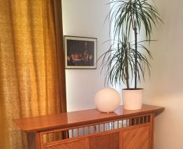 Bar vintage en rotin et bambou