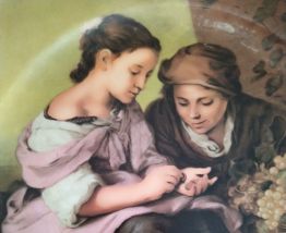 Assiette porcelaine Limoges Lazeyras Les petits maraîchers