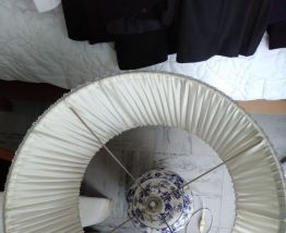 Lampe vintage avec pied en porcelaine