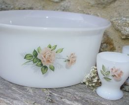 Duo de coquetiers Arcopal à motif de rose