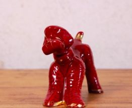  Chien caniche céramique 1930`