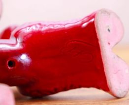  Chien caniche céramique 1930`