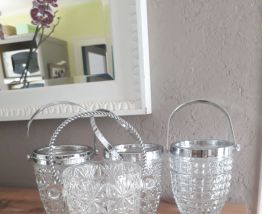 Ensemble de seaux à glaçons, tendance vintage