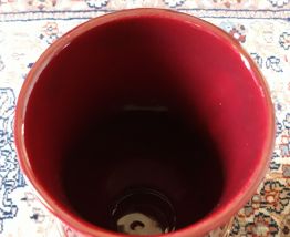 Vase St Clément Rouge Blanche LETALLE 50'