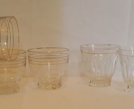 Lot de 5 verres dorés 