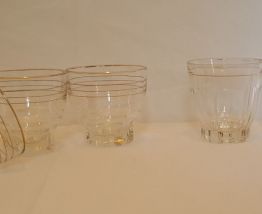 Lot de 5 verres dorés 